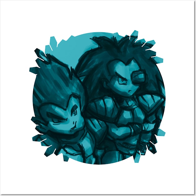 Saiyans Wall Art by BaconBabyArt